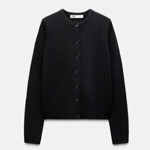 Basic cardigan 100% wool
